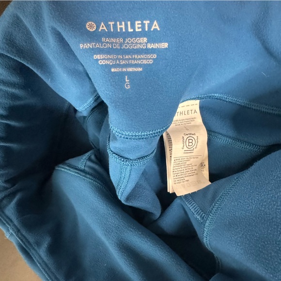 Athleta Rainier Blue Jogger Legging Active Pants Size Large - Picture 8 of 9